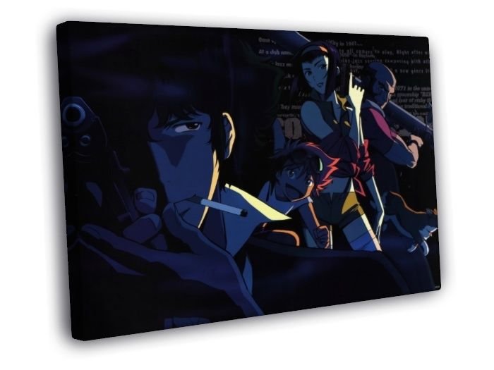 Cowboy Bebop Characters Spike Anime Manga Art  20x16 inch FRAMED CANVAS WALL PRINT