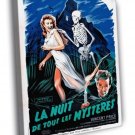 House On Haunted Hill 1959 Retro Movie Vintage WALL  20x16 inch FRAMED CANVAS PRINT