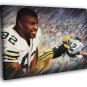 Reggie White Green Bay Packers Signature Art WALL  20x16 inch FRAMED CANVAS PRINT