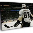 Sidney Crosby Pittsburgh Penguins Hockey Sport WALL  20x16 inch FRAMED CANVAS PRINT