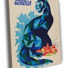 Godzilla Vintage Painting Art  20x16 inch FRAMED CANVAS WALL PRINT
