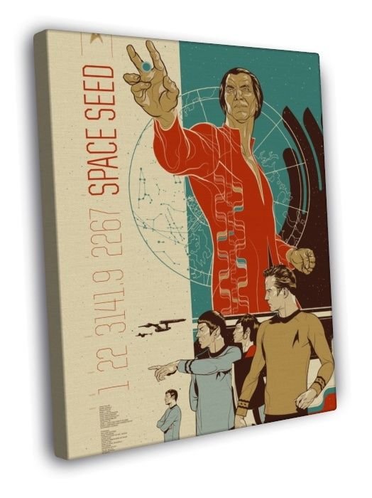 Star Trek Classic Marc Daniels Nimoy Shatner WALL  20x16 inch FRAMED CANVAS PRINT