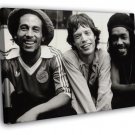 Bob Marley Mick Jagger Peter Tosh Backstage 1978  20x16 inch FRAMED CANVAS WALL PRINT