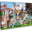 Totoro Howl's Castle Mononoke Spirited Away WALL  20x16 inch FRAMED CANVAS PRINT