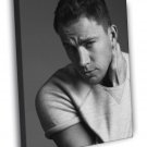 Channing Tatum Portrait Actor BW  20x16 inch FRAMED CANVAS WALL PRINT