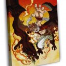 Fairy Tail Natsu Dragneel Cool Amazing Art Anime Manga WALL  20x16 inch FRAMED CANVAS PRINT
