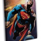 Superman Flight Space Awesome Art WALL  20x16 inch FRAMED CANVAS PRINT
