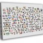 Video Game Characters 8-Bit Pixel Art Amazing WALL  20x16 inch FRAMED CANVAS PRINT