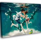 Spirited Away Beautiful Amazing Beautiful Anime Manga WALL  20x16 inch FRAMED CANVAS PRINT