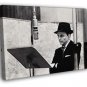 Frank Sinatra BW Suit Hat Charming Singer Retro Rare  20x16 inch FRAMED CANVAS WALL PRINT