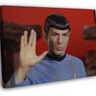 Leonard Nimoy Mr. Spock Hand Sign Star Trek WALL  20x16 inch FRAMED CANVAS PRINT