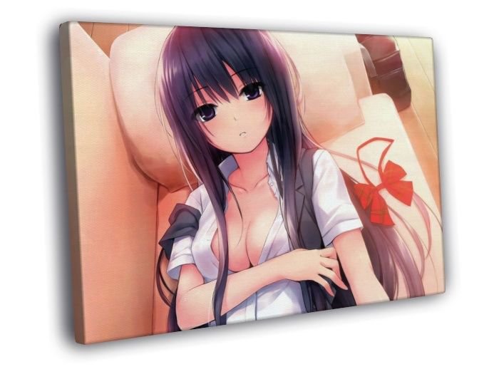 Cure Girl Kunimura Kotone Boobs Manga Novel  20x16 inch FRAMED CANVAS WALL PRINT