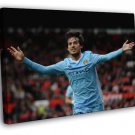 David Silva Manchester City Spain Football  20x16 inch FRAMED CANVAS WALL PRINT
