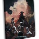 Sith Force Clone Troopers Battle Star Wars Painting  20x16 inch FRAMED CANVAS WALL PRINT
