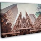 St. Patrick's Cathedral New York USA City  20x16 inch FRAMED CANVAS WALL PRINT