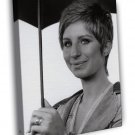 Barbra Streisand Young Beautiful Portrait Retro  20x16 inch FRAMED CANVAS WALL PRINT