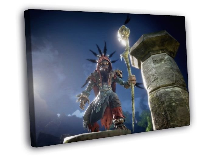 Fable Legends Shaman Video Game 20x16 Inch Framed Canvas Wall Print 5018