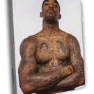 J. R. Smith Tattoos Shirtless New York Knicks  20x16 inch FRAMED CANVAS WALL PRINT
