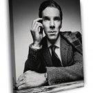 Benedict Cumberbatch Portrait Actor BW  20x16 inch FRAMED CANVAS WALL PRINT