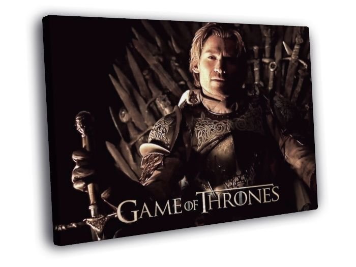 Jaime Lannister Iron Throne Game of Thrones  20x16 inch FRAMED CANVAS WALL PRINT
