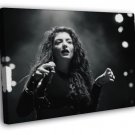 Lorde Pop Singer BW Music  20x16 inch FRAMED CANVAS WALL PRINT