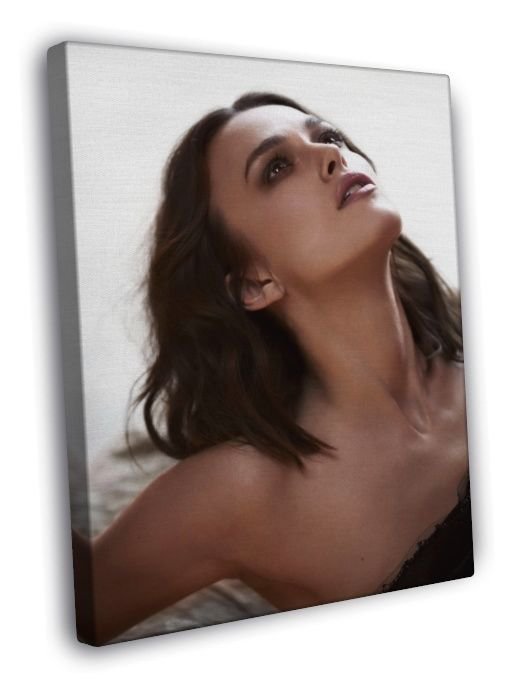 Keira Knightley Portrait Hot Elegant Actress Rare  20x16 inch FRAMED CANVAS WALL PRINT