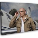 Pitbull Plane Sunglass Hip Hop Pop Music Rare  20x16 inch FRAMED CANVAS WALL PRINT