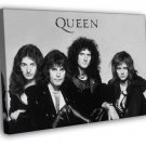 Queen Freddie Mercury Deacon Taylor Brian May BW Retro WALL  20x16 inch FRAMED CANVAS PRINT