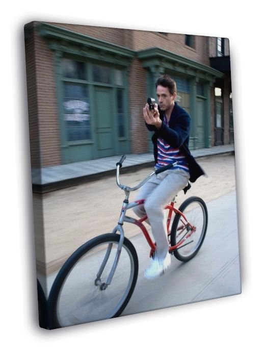 Robert Downey Jr Awesome Pistol Hot Handsome Rare  20x16 inch FRAMED CANVAS WALL PRINT