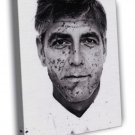 George Clooney Amazing Portrait Suit Handsome Rare  20x16 inch FRAMED CANVAS WALL PRINT