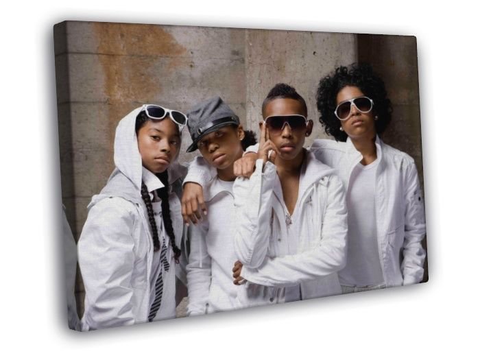 Mindless Behavior R&B Pop Band Music  20x16 inch FRAMED CANVAS WALL PRINT