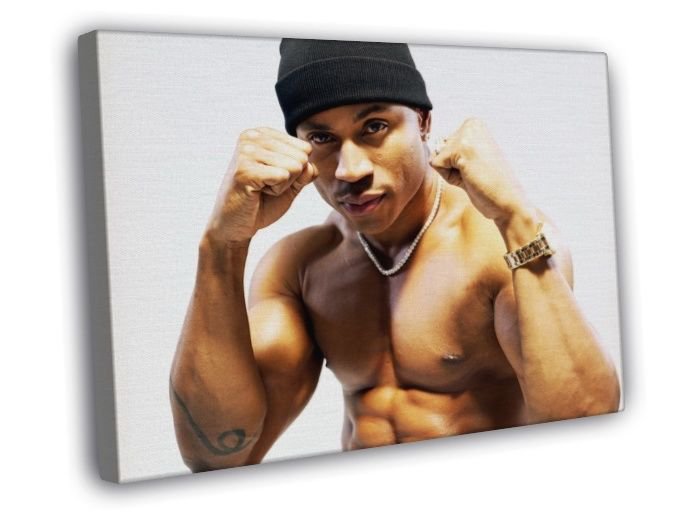LL Cool J Shortless Muscles Rapper Hip-Hop Music Rap  20x16 inch FRAMED CANVAS WALL PRINT