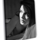 Sophie Marceau Beautiful Portrait Retro BW  20x16 inch FRAMED CANVAS WALL PRINT