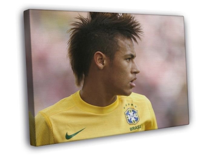 Neymar da Silva Santos Brazil Barcelona  20x16 inch FRAMED CANVAS WALL PRINT