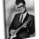 Buddy Holly Amazing Rare Portrait Guitar Retro Singer WALL  20x16 inch FRAMED CANVAS PRINT