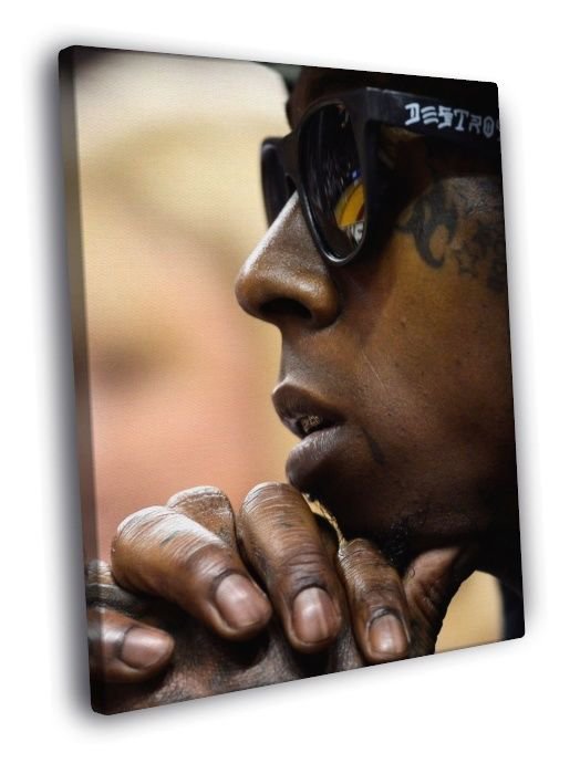 Lil Wayne Portrait Hip Hop Rap Music Rare  20x16 inch FRAMED CANVAS WALL PRINT