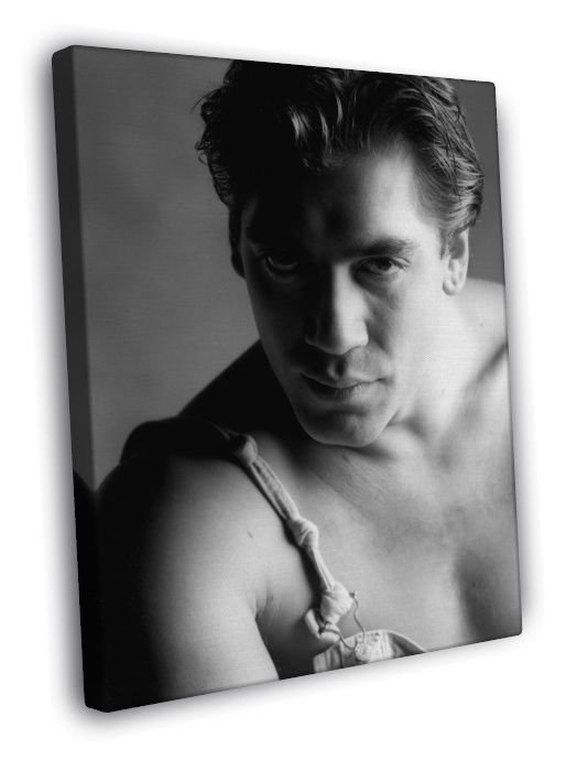 Javier Bardem Portrait Handsome Hot Young Rare  20x16 inch FRAMED CANVAS WALL PRINT