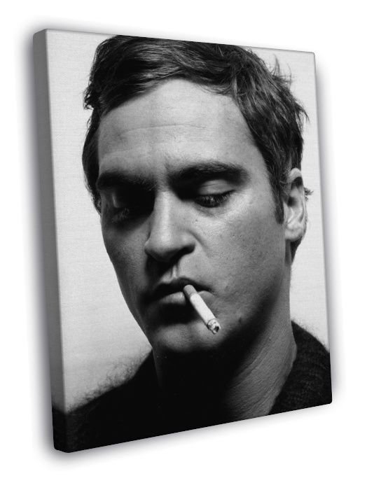 Joaquin Phoenix Amazing BW Portrait Hot Handsome Rare  20x16 inch FRAMED CANVAS WALL PRINT