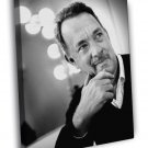 Tom Hanks Brilliant BW Portrait Charming Rare  20x16 inch FRAMED CANVAS WALL PRINT