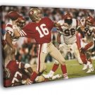 Joe Montana San Francisco 49ers Football  20x16 inch FRAMED CANVAS WALL PRINT