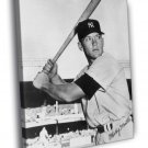 Mickey Mantle New York Yankees Signature Retro WALL  20x16 inch FRAMED CANVAS PRINT