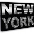 New York City NYC BW Awesome Skyline Buildings  20x16 inch FRAMED CANVAS WALL PRINT