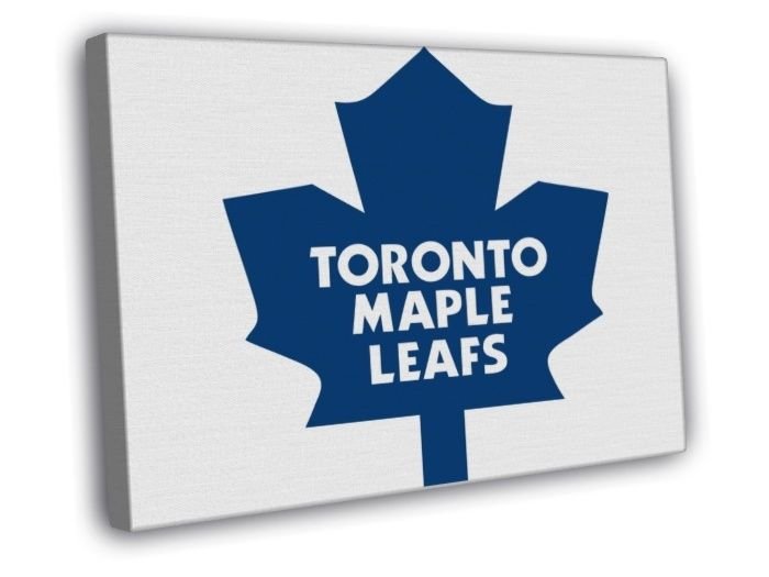 Toronto Maple Leafs Logo Hockey Sport Art  20x16 inch FRAMED CANVAS WALL PRINT