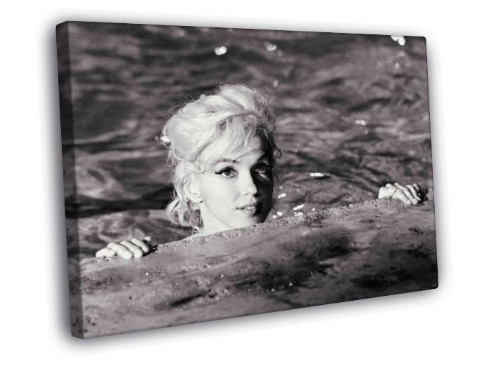 Marilyn Monroe Beautiful Classic Actress Rare WALL  20x16 inch FRAMED CANVAS PRINT