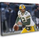 Aaron Rodgers Green Bay Packers Football Sport WALL  20x16 inch FRAMED CANVAS PRINT