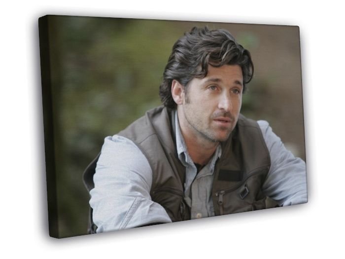 Grey's Anatomy Patrick Dempsey Derek Shepherd  20x16 inch FRAMED CANVAS WALL PRINT