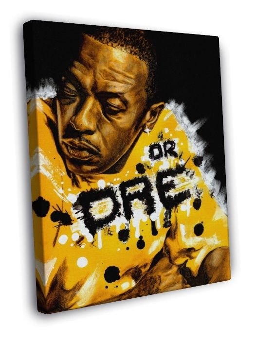 Dr. Dre Art Andre Young Rapper Gangsta Rap Hip-Hop WALL  20x16 inch FRAMED CANVAS PRINT