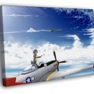 Strike Witches Airplane Sky Clouds Anime Manga  20x16 inch FRAMED CANVAS WALL PRINT