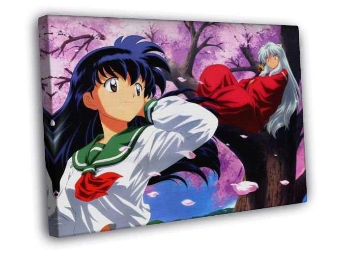 InuYasha Kagome Higurashi Inuyasha Characters Anime WALL  20x16 inch FRAMED CANVAS PRINT
