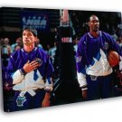 John Stockton Karl Malone Utah Jazz Legends  20x16 inch FRAMED CANVAS WALL PRINT